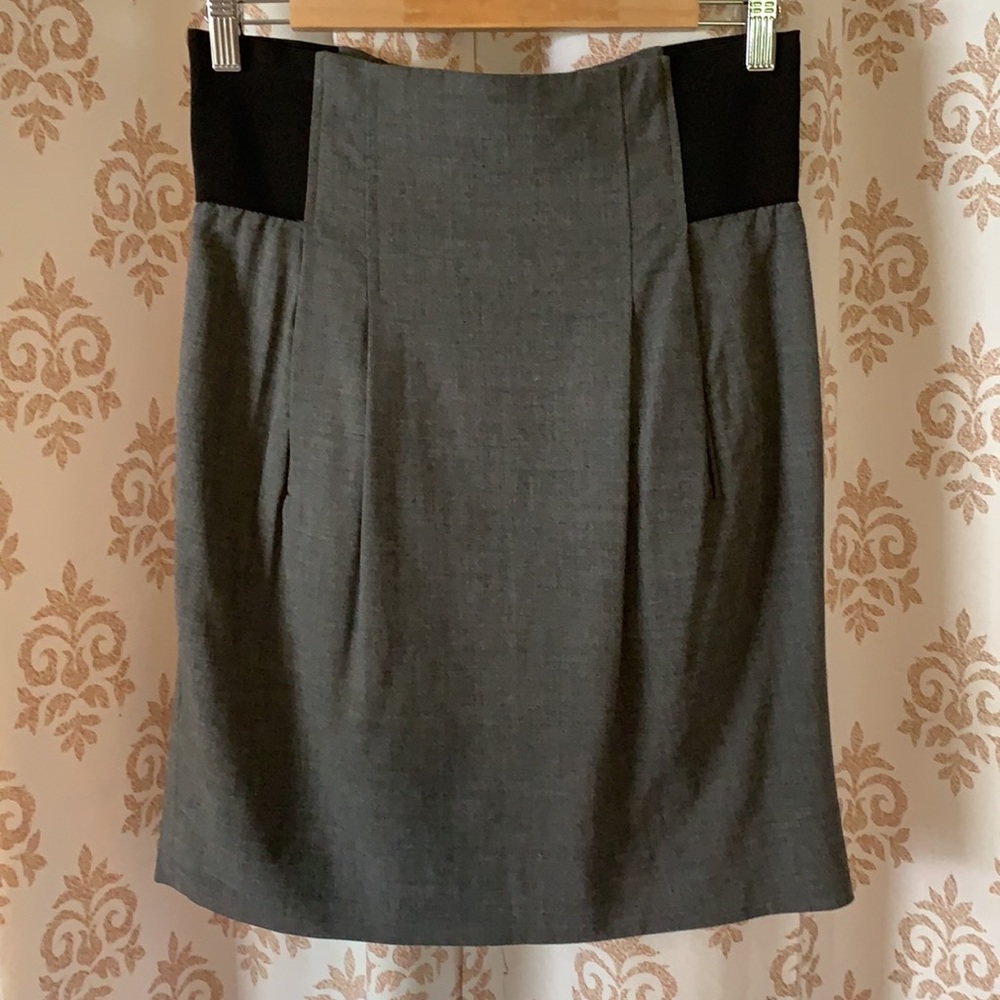 BCBGMAXAZRIA High waisted gray skirt 6
